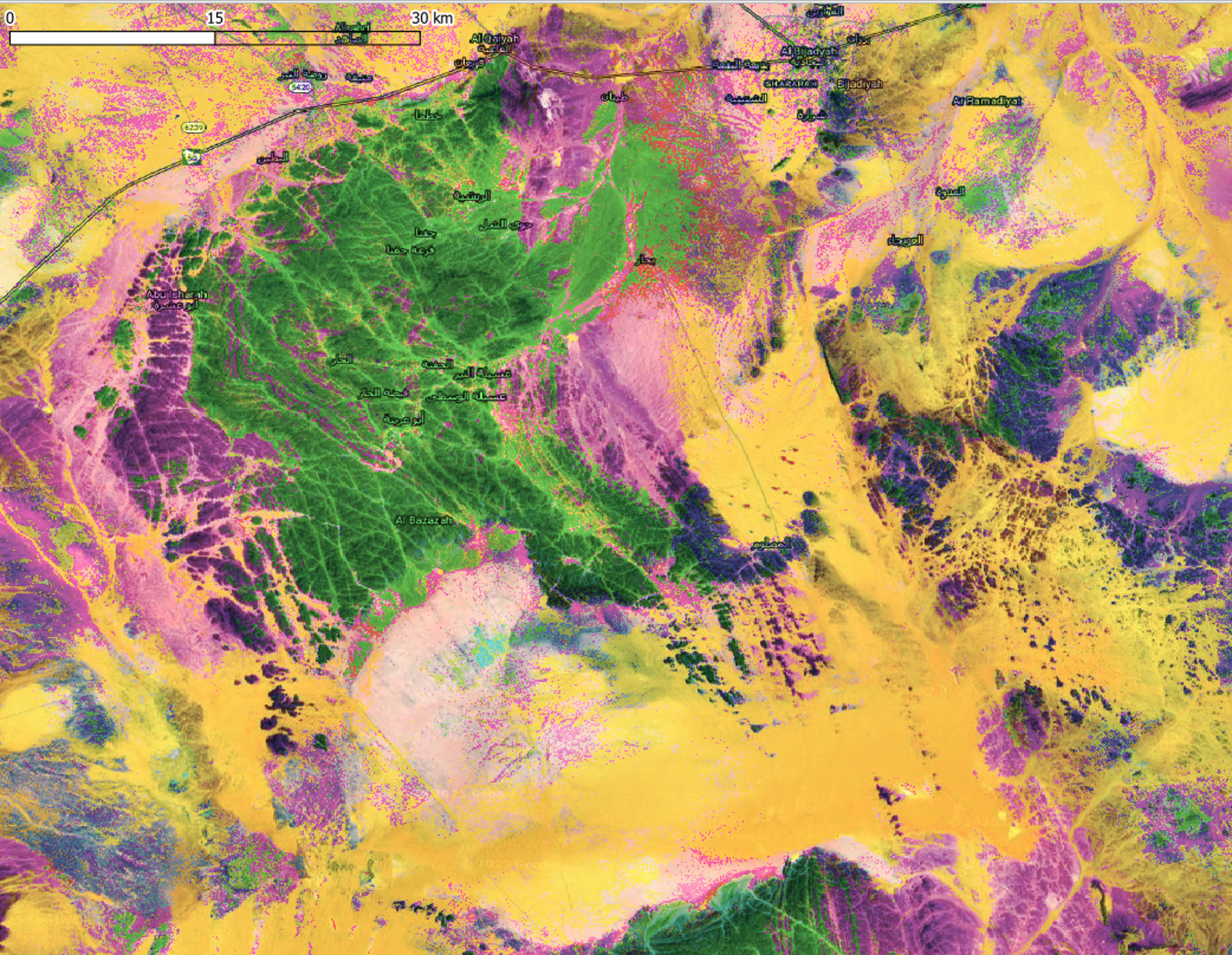 EMIT hyperspectral mineral map of the Kingdom of Saudi Arabia — alteration zonation across the Arabian Shield